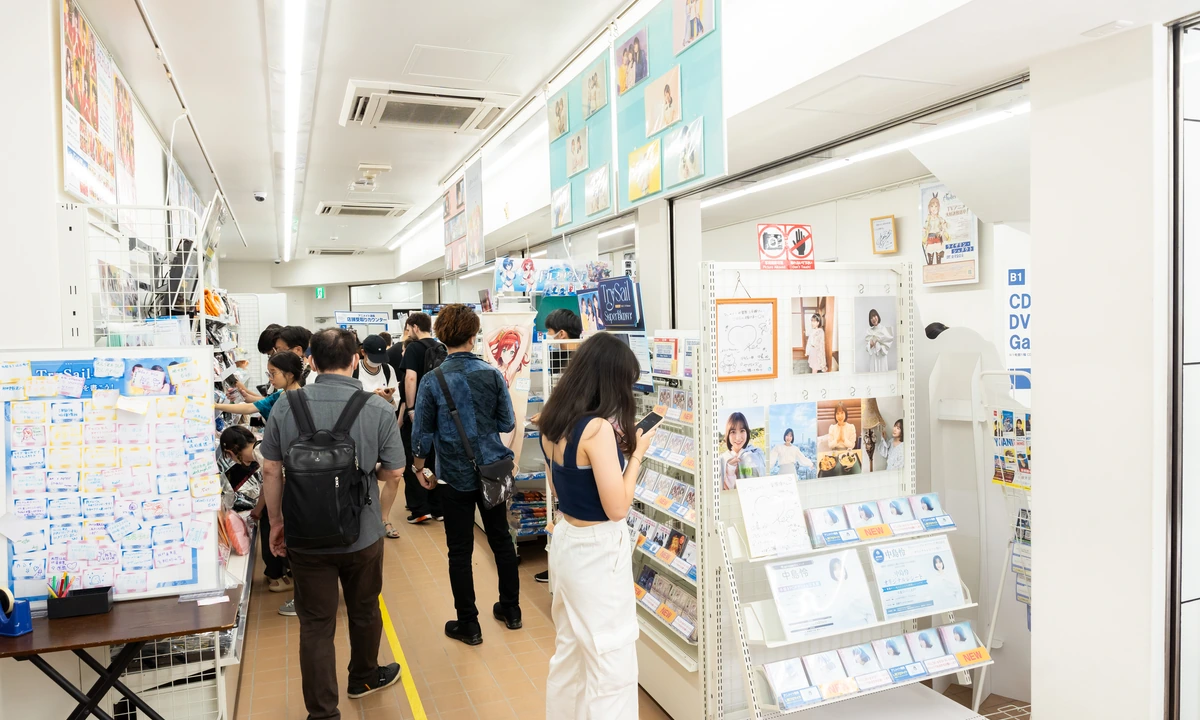 Animate Akihabara storefront in Tokyo , flagship retail of the chain that runs the Animate Cafe collab brand