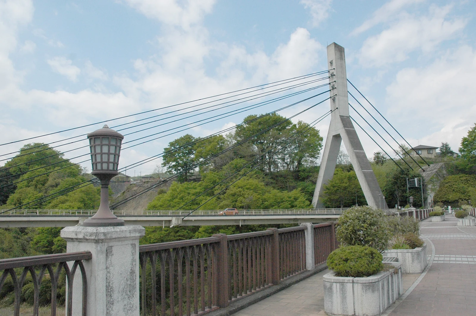 Chichibu Bridge (Chichibubashi), the iconic Anohana pilgrimage location overlooking the Arakawa River valley, about 80 minutes from Ikebukuro by Seibu Express