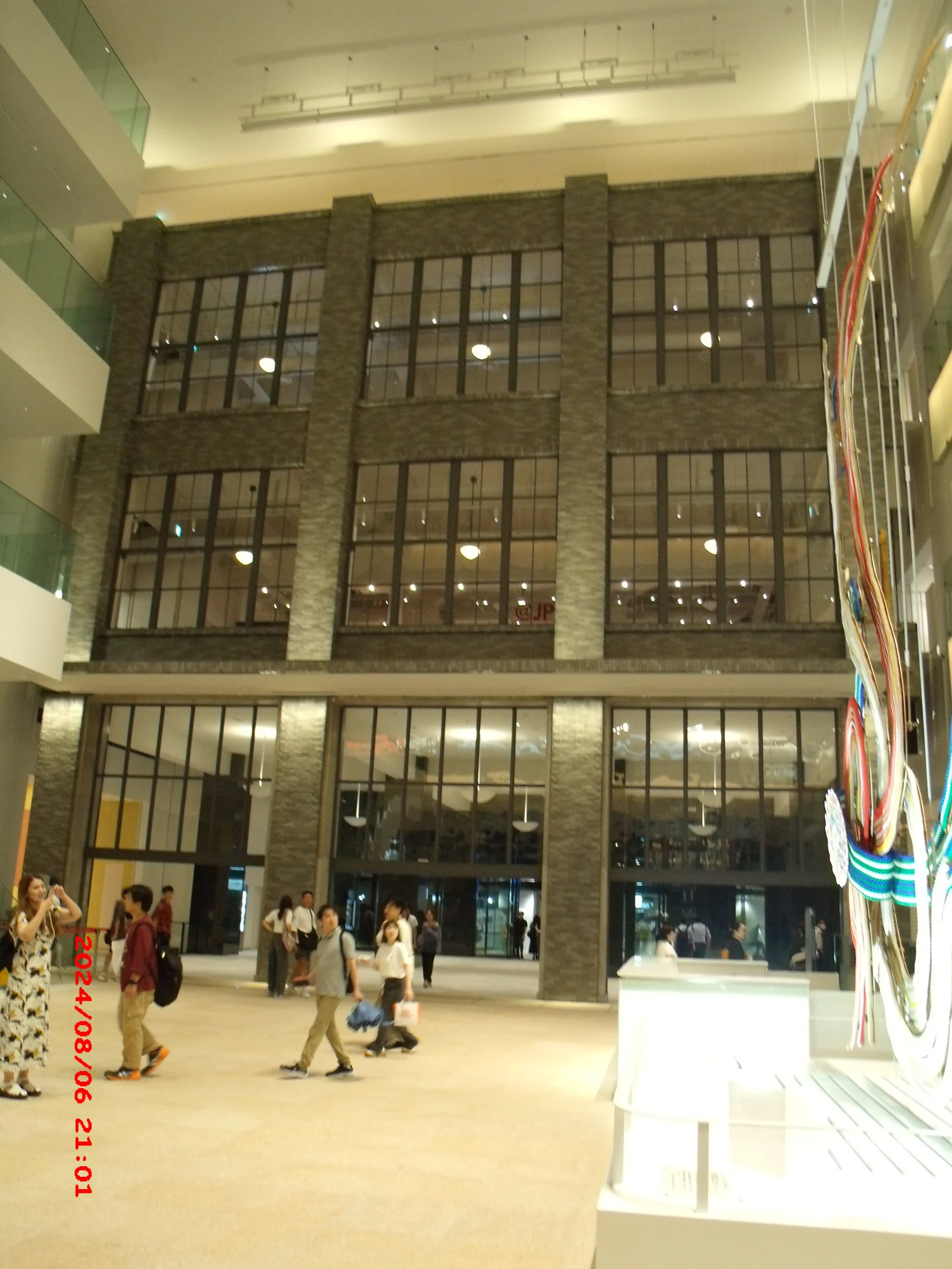 KITTE Osaka commercial complex interior atrium near Osaka Station, the building that houses BOX cafe & space KITTE OSAKA on a lower level