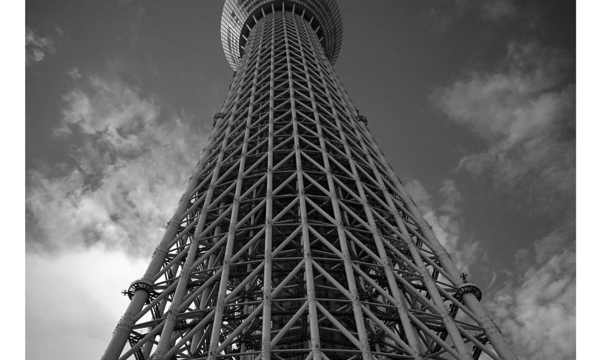 Tokyo Skytree viewed from its ground-level base, host venue of the 2026 BLUE LOCK EPISODE SKY event in Sumida ward