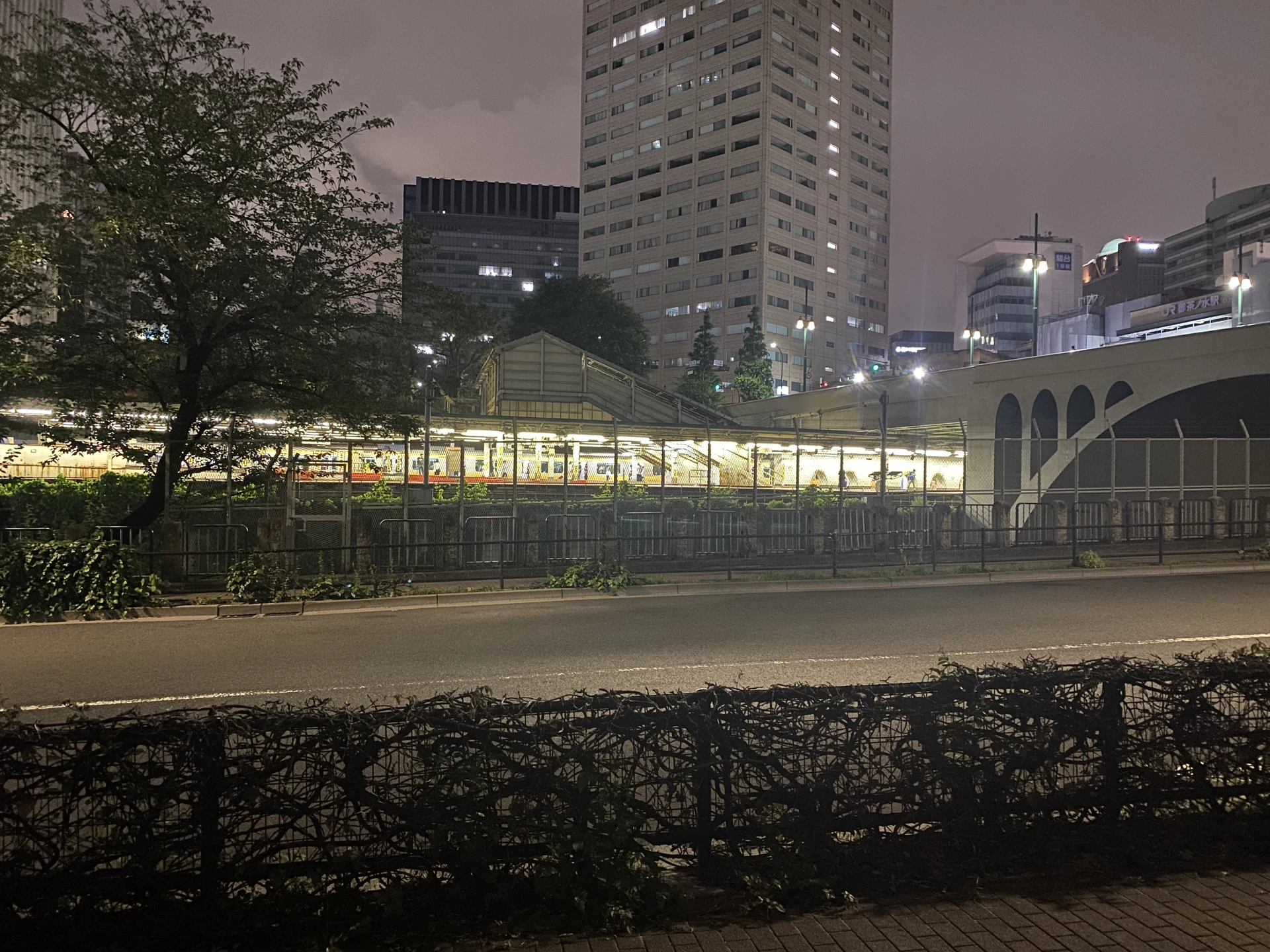 Ochanomizu Station JR Tokyo at night, neighbouring station for Chainsaw Man Reze Arc Sarugakucho route