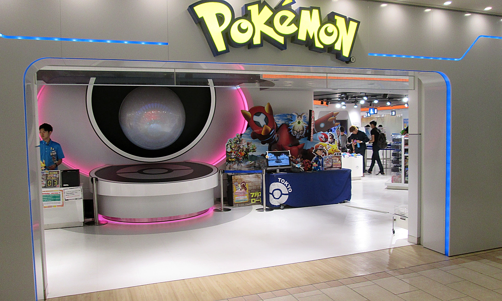Pokemon Center MEGA Tokyo flagship storefront inside Sunshine City Ikebukuro — the largest Pokemon retail location in Japan