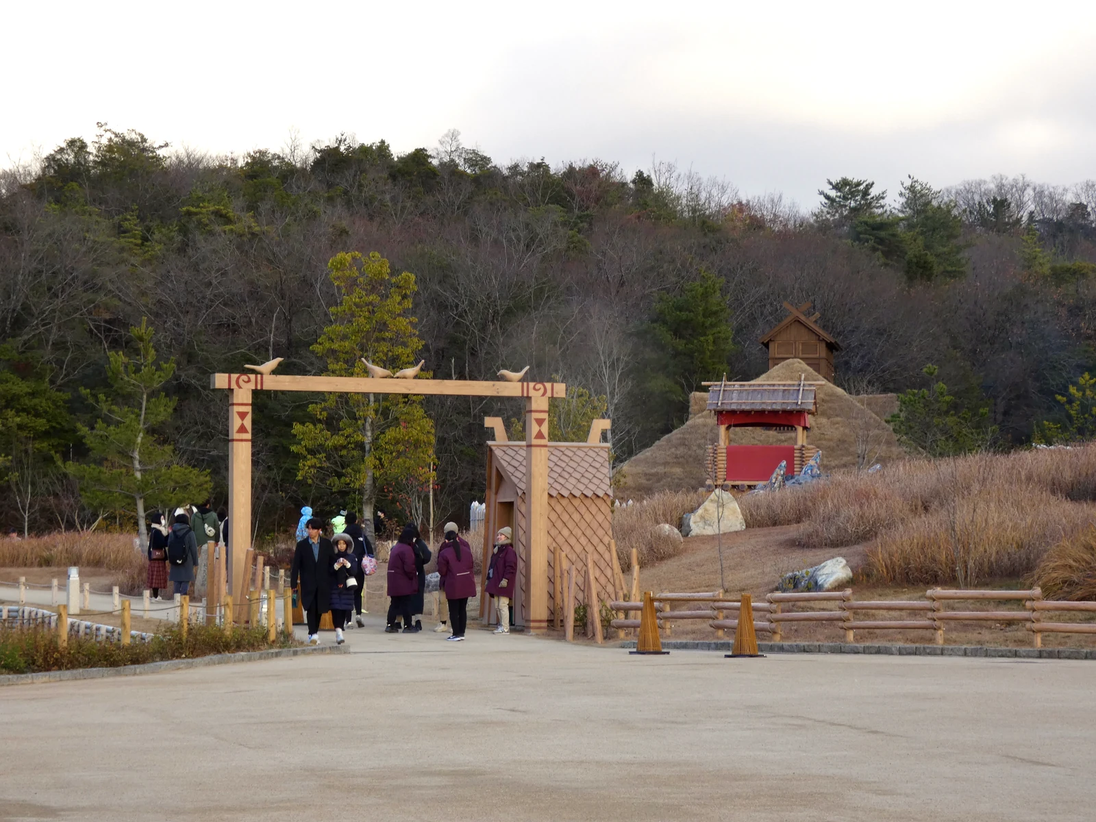 Entrance gate to Mononoke Village, one of the 5 areas of Ghibli Park