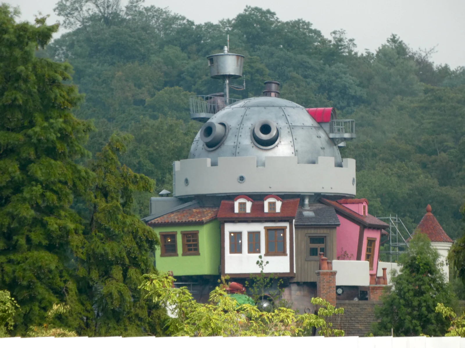 Howl's Moving Castle replica in the Valley of Witches area of Ghibli Park