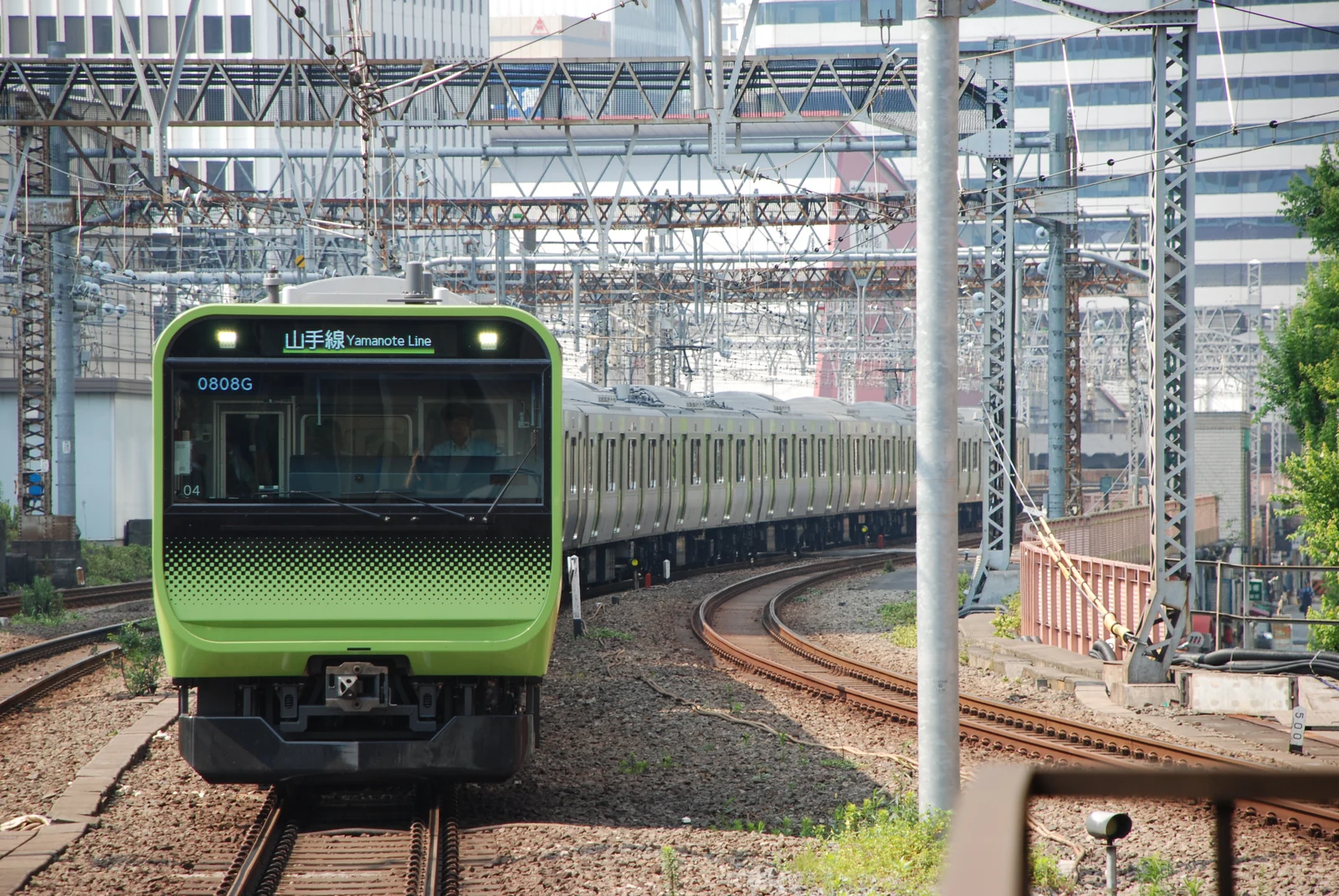 JR East E235 series Yamanote Line train at Tokyo Station — typical local JR rolling stock the pass covers in Tokyo