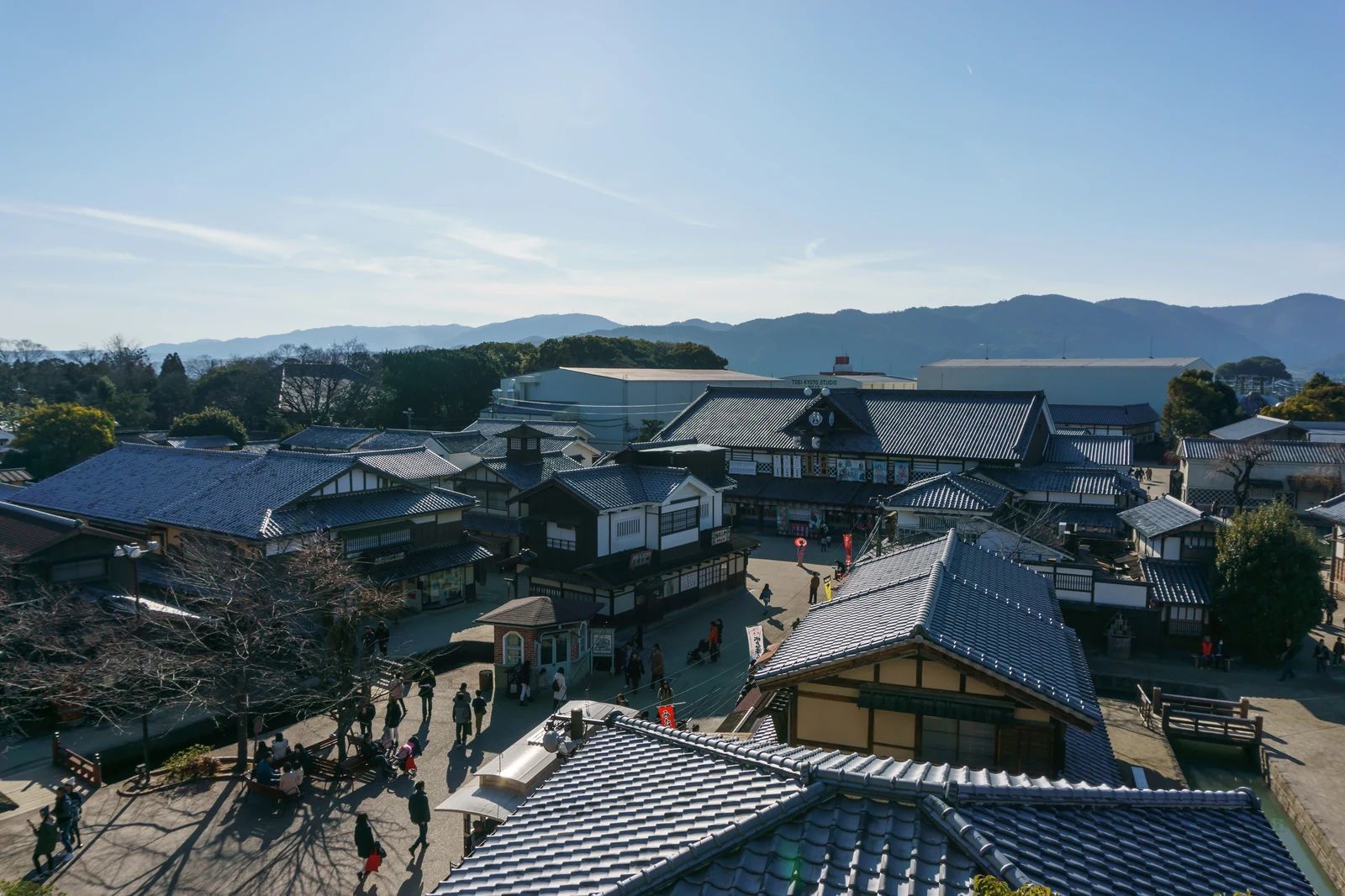 Toei Kyoto Studio Park (Uzumasa Eigamura) Edo-period set streets viewed from above