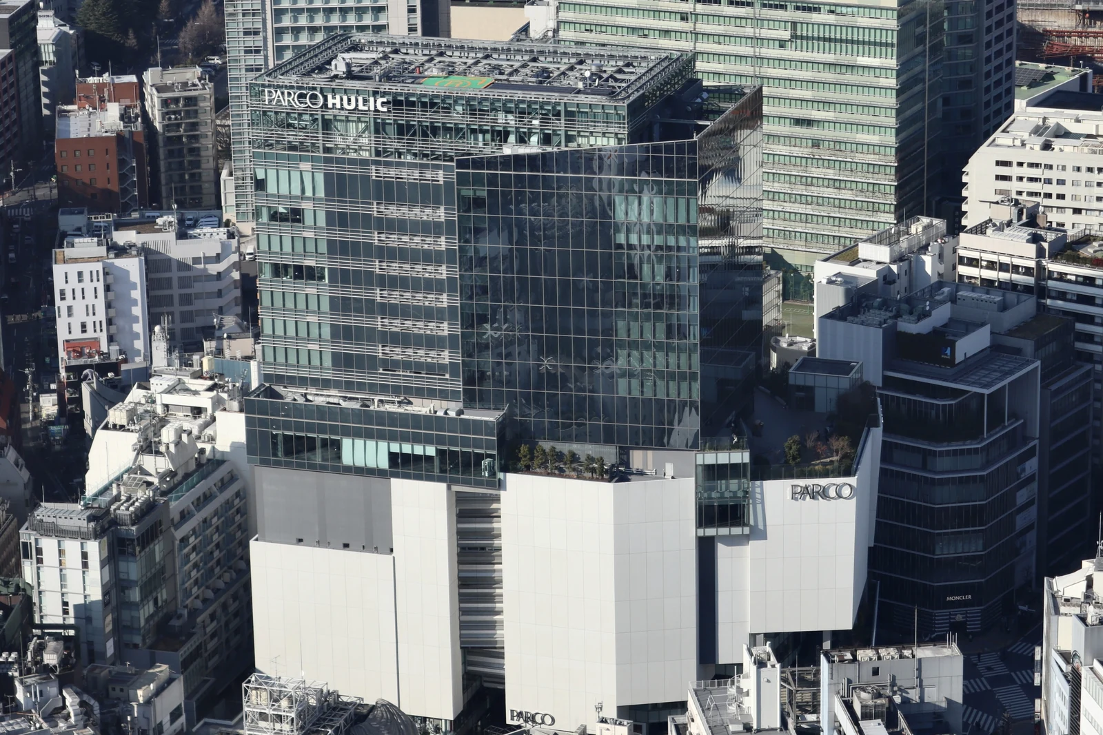 Shibuya PARCO Hulic Building houses Jump Shop Shibuya inside the MIYASHITA PARK and PARCO retail corridor — a 4-minute walk from Shibuya Station Hachiko exit